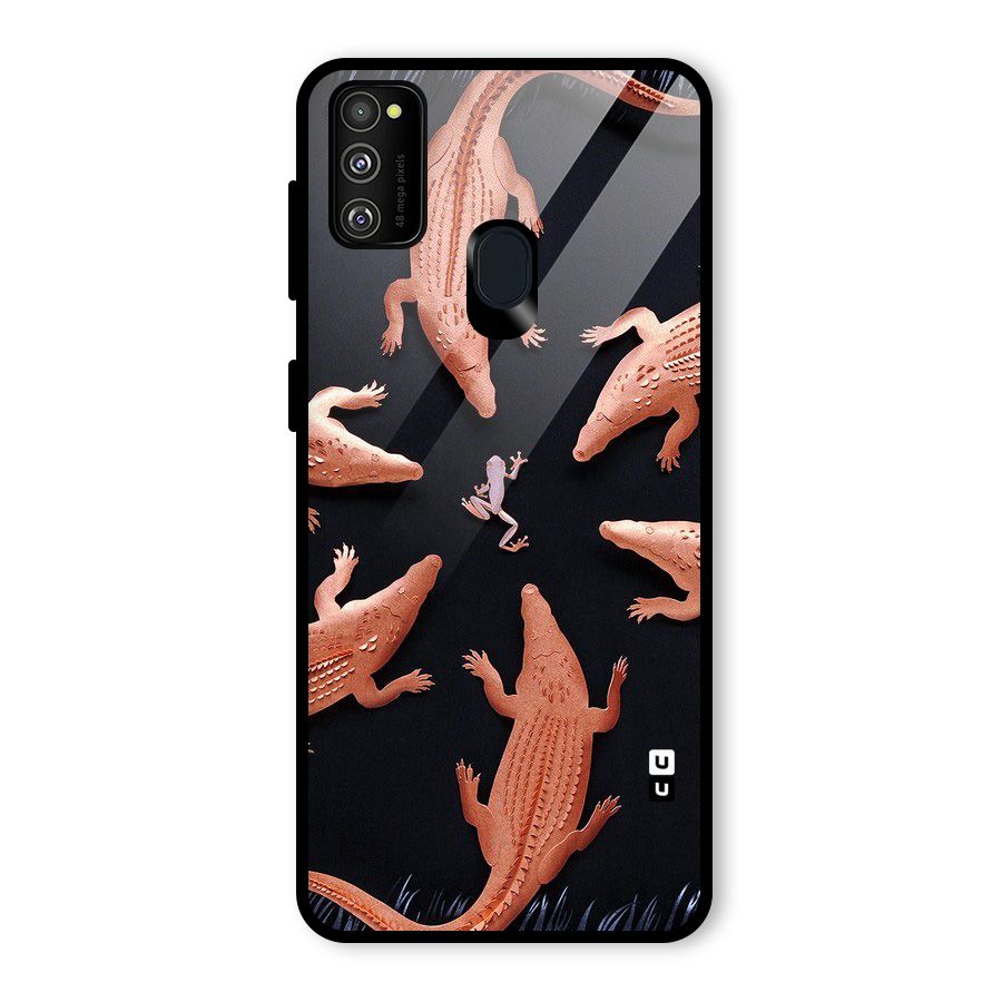 Brave Frog Glass Back Case for Galaxy M30s