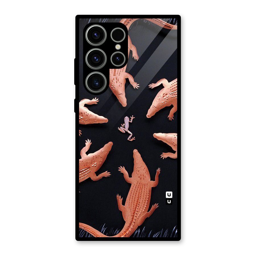 Brave Frog Glass Back Case for Galaxy S23 Ultra