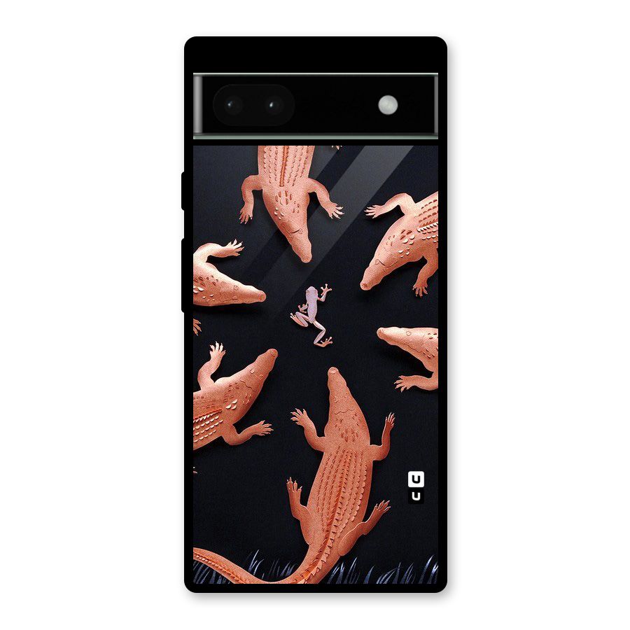 Brave Frog Glass Back Case for Google Pixel 6a