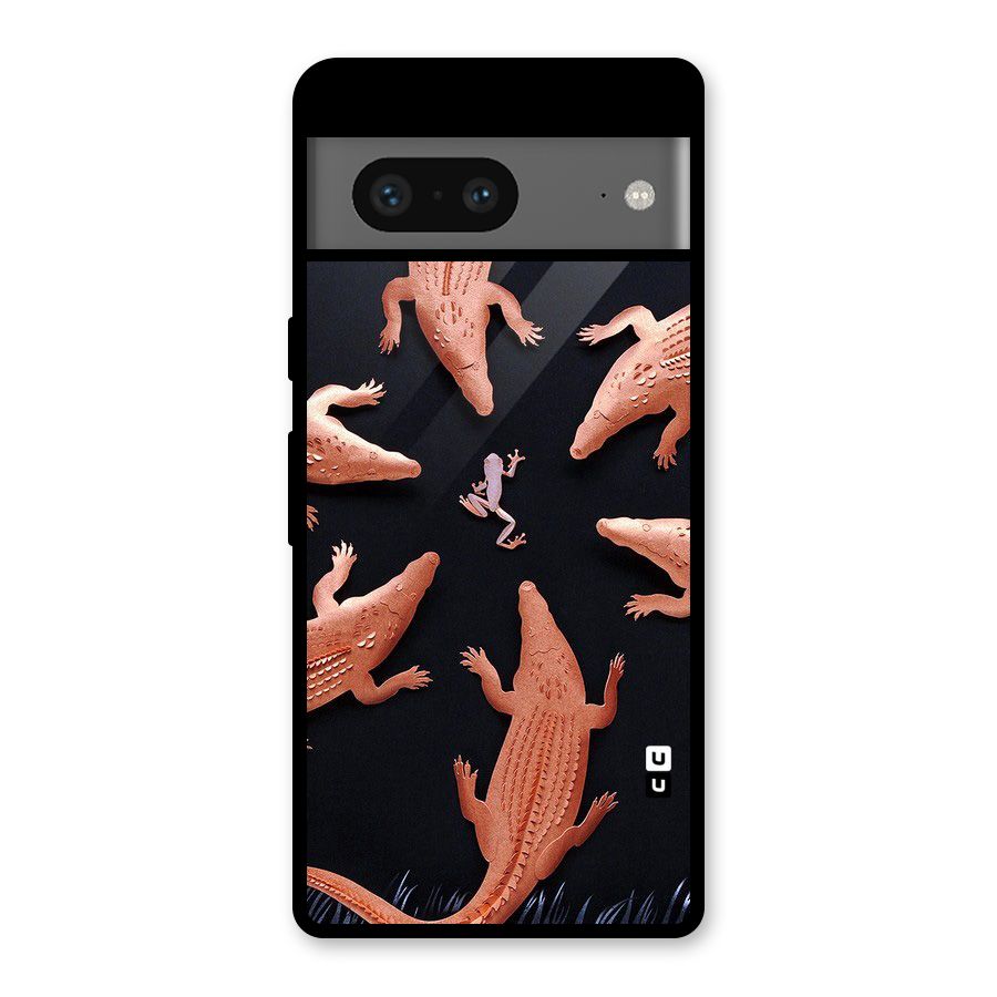 Brave Frog Glass Back Case for Google Pixel 7