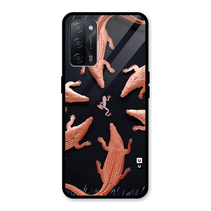 Brave Frog Glass Back Case for Oppo A53s 5G