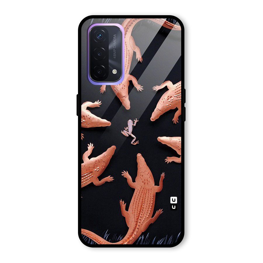 Brave Frog Glass Back Case for Oppo A74 5G
