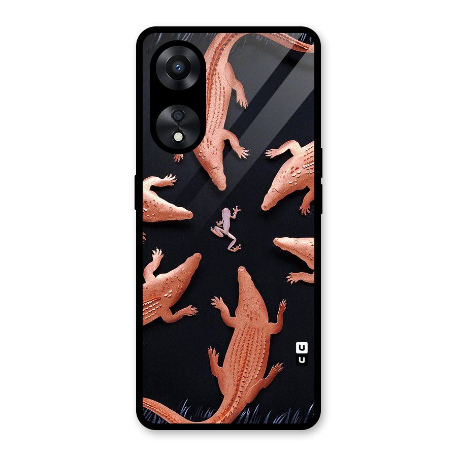 Brave Frog Glass Back Case for Oppo A78