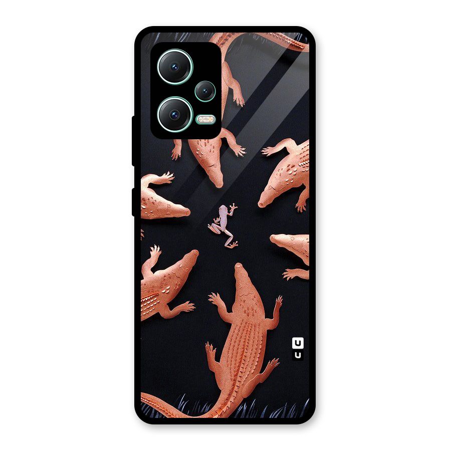 Brave Frog Glass Back Case for Redmi Note 12 5G