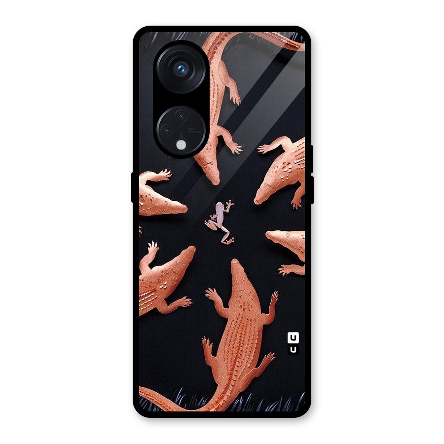 Brave Frog Glass Back Case for Reno8 T 5G
