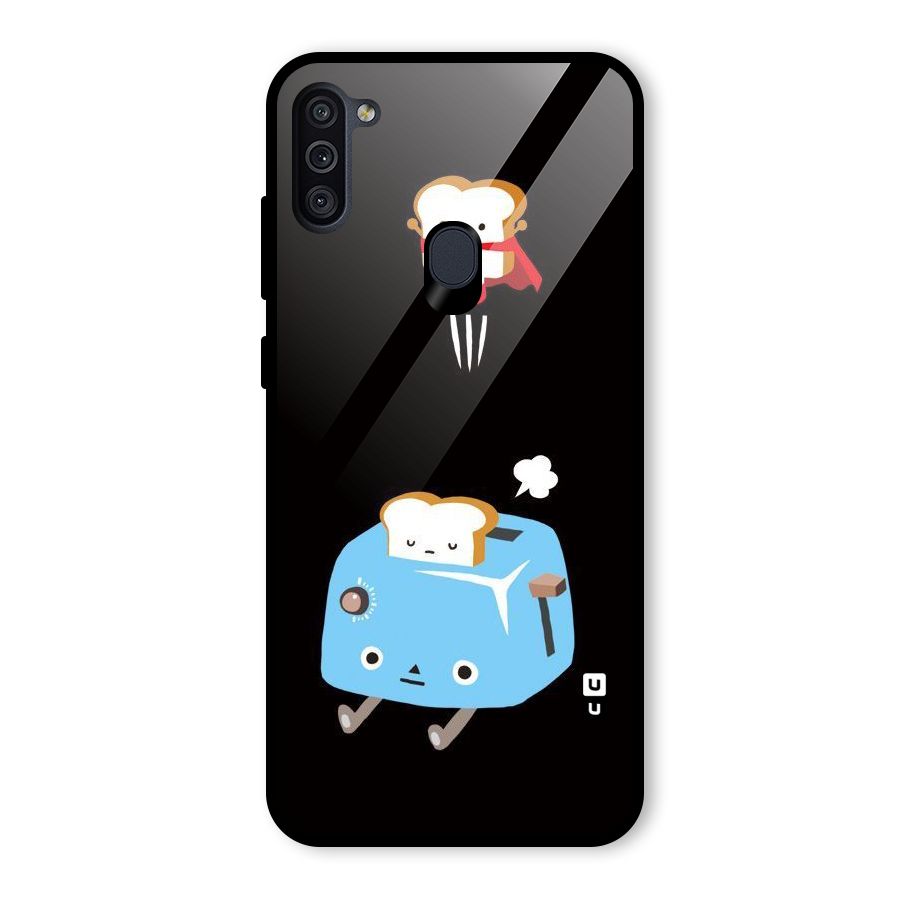 Bread Toast Glass Back Case for Galaxy M11