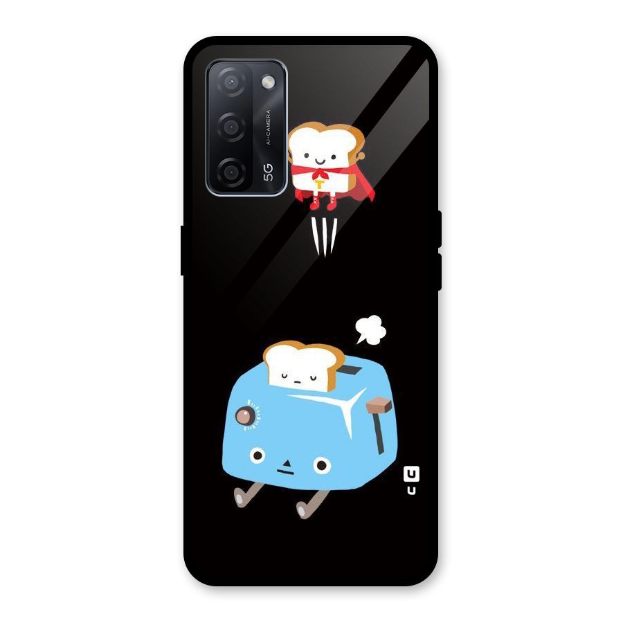 Bread Toast Glass Back Case for Oppo A53s 5G