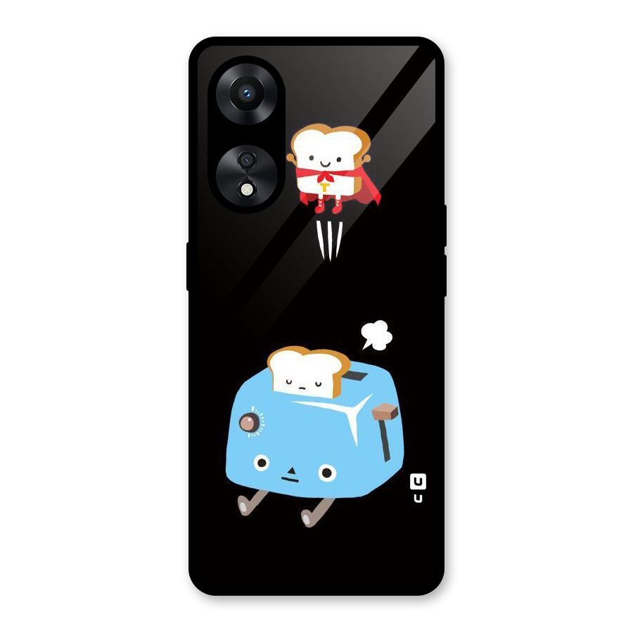 Bread Toast Glass Back Case for Oppo A78