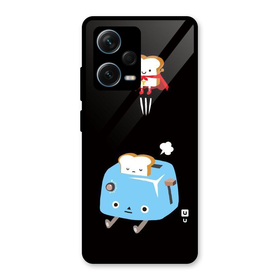 Bread Toast Glass Back Case for Redmi Note 12 Pro Plus 5G