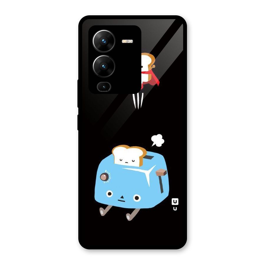 Bread Toast Glass Back Case for Vivo V25 Pro
