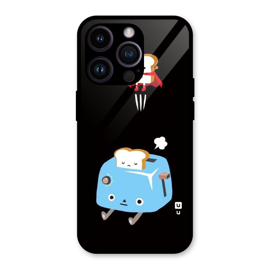 Bread Toast Glass Back Case for iPhone 14 Pro