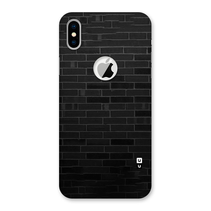 Brick Wall Back Case for iPhone X Logo Cut