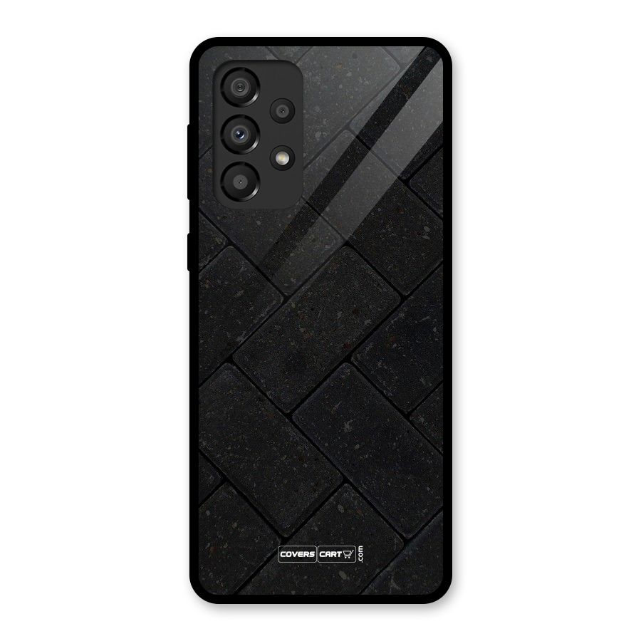 Bricks Pattern Glass Back Case for Galaxy A33 5G