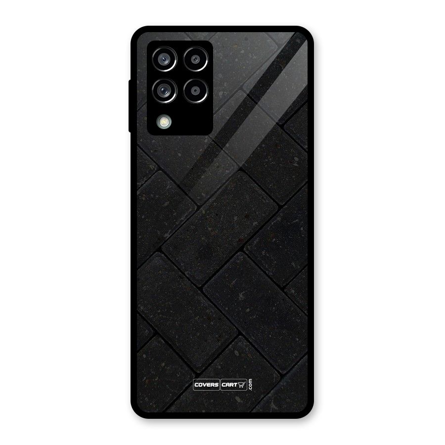 Bricks Pattern Glass Back Case for Galaxy M53 5G