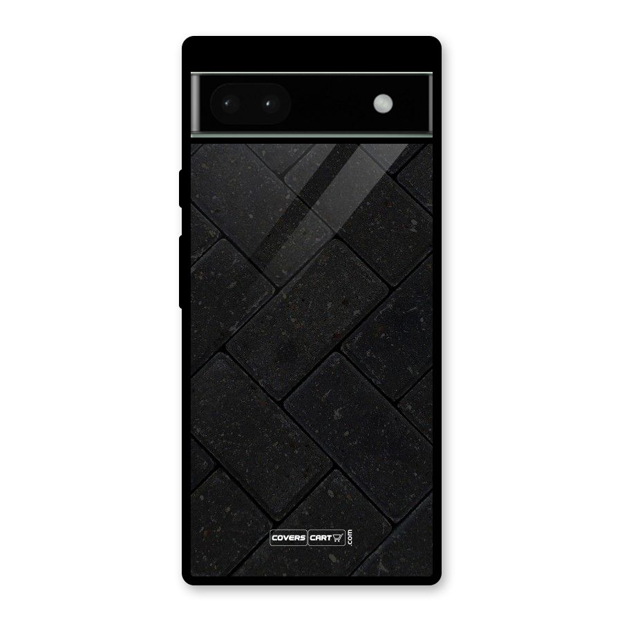 Bricks Pattern Glass Back Case for Google Pixel 6a