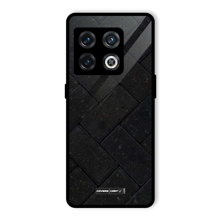 Bricks Pattern Glass Back Case for OnePlus 10 Pro 5G