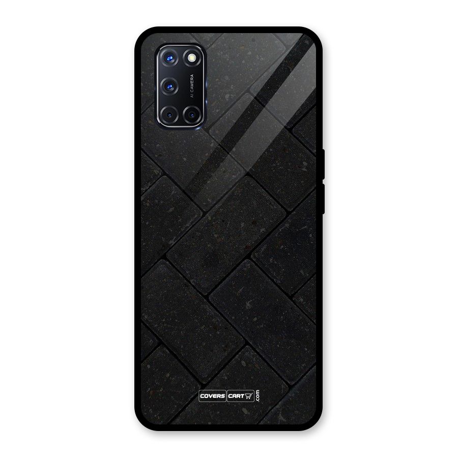 Bricks Pattern Glass Back Case for Oppo A52