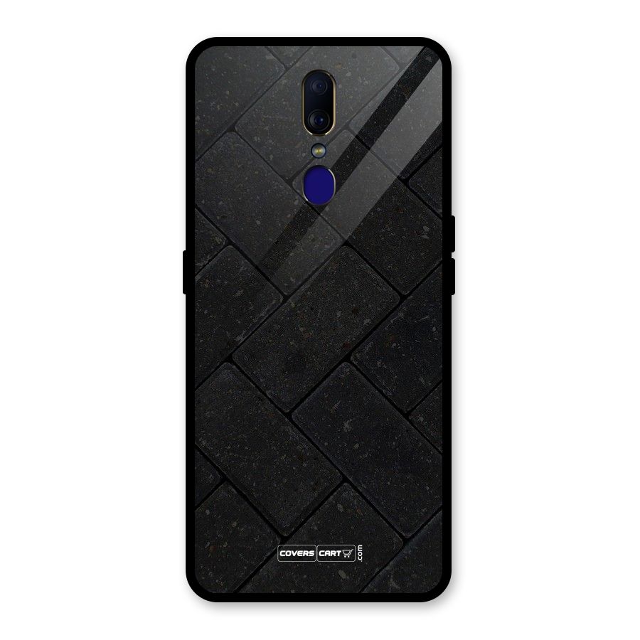 Bricks Pattern Glass Back Case for Oppo F11
