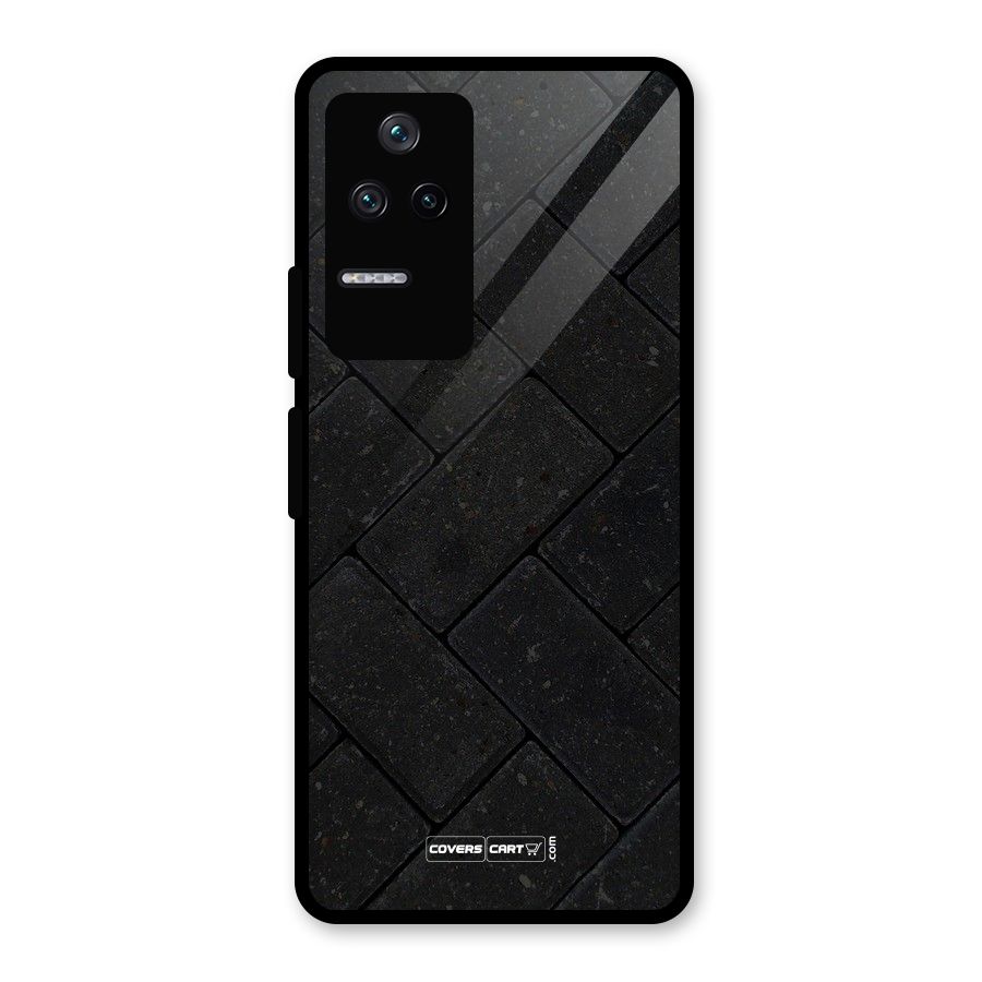 Bricks Pattern Glass Back Case for Poco F4 5G