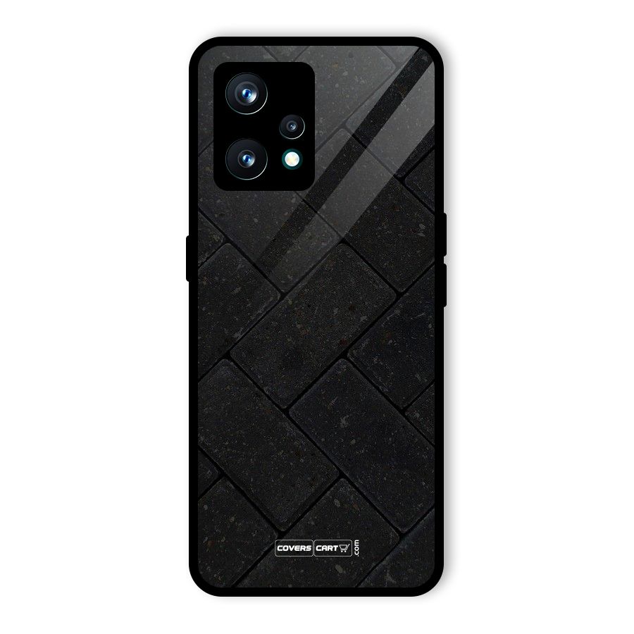 Bricks Pattern Glass Back Case for Realme 9 Pro Plus 5G
