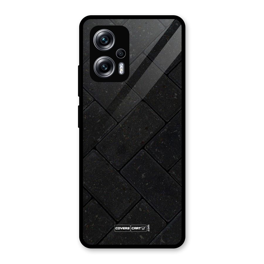 Bricks Pattern Glass Back Case for Redmi K50i