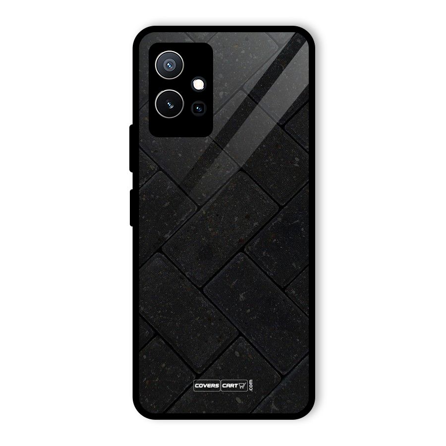 Bricks Pattern Glass Back Case for Vivo iQOO Z6
