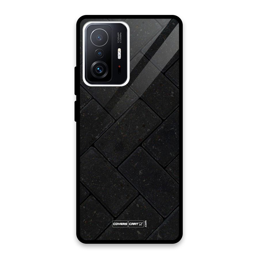 Bricks Pattern Glass Back Case for Xiaomi 11T Pro