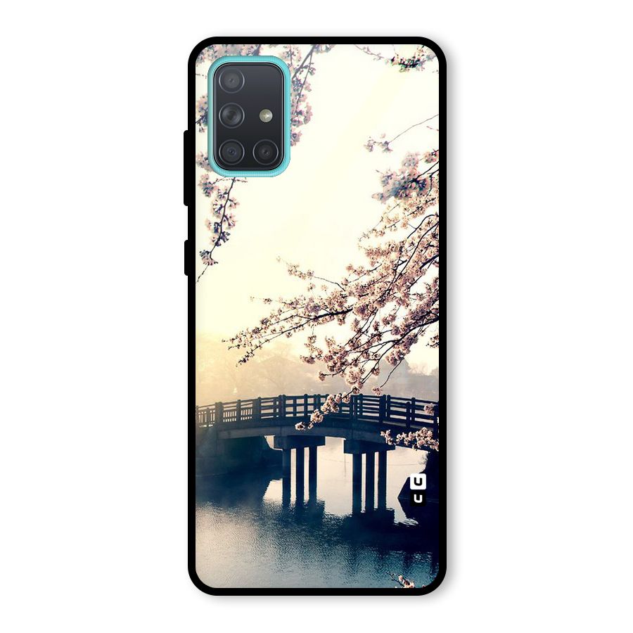 Bridge Blossom Glass Back Case for Galaxy A71