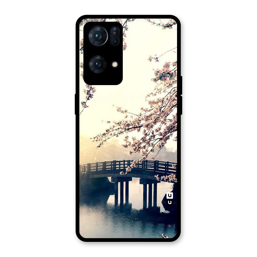 Bridge Blossom Glass Back Case for Oppo Reno7 Pro 5G