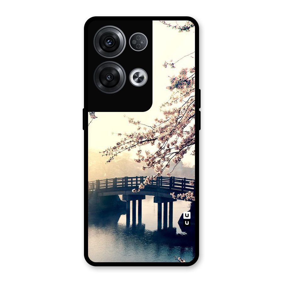 Bridge Blossom Glass Back Case for Oppo Reno8 Pro 5G