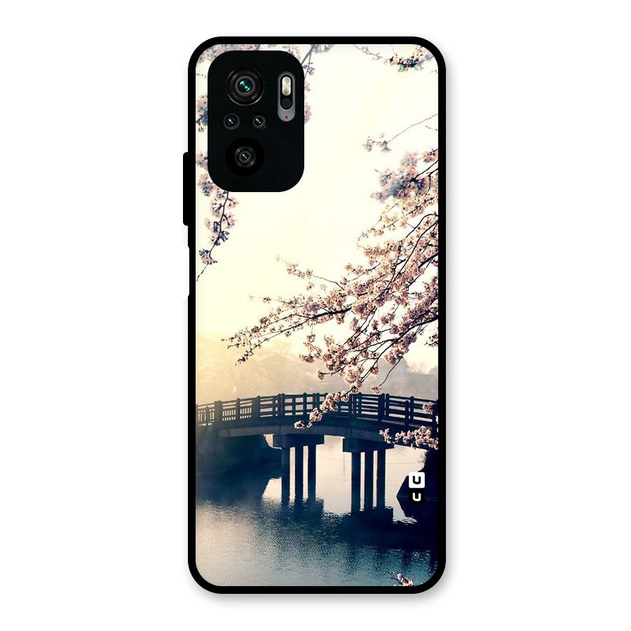 Bridge Blossom Glass Back Case for Redmi Note 10S