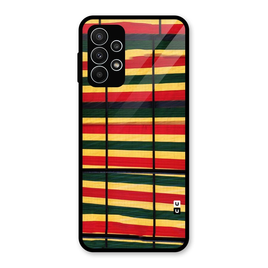 Bright Colors Lines Glass Back Case for Galaxy A23
