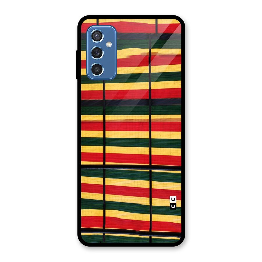 Bright Colors Lines Glass Back Case for Galaxy M52 5G