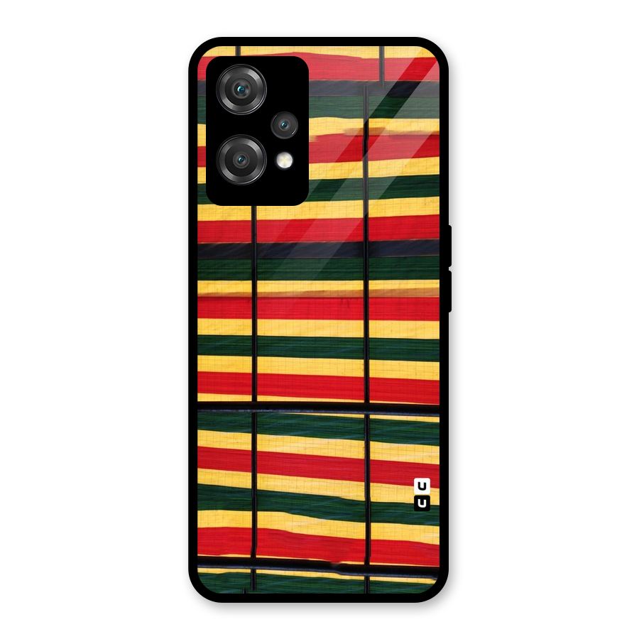 Bright Colors Lines Glass Back Case for OnePlus Nord CE 2 Lite 5G