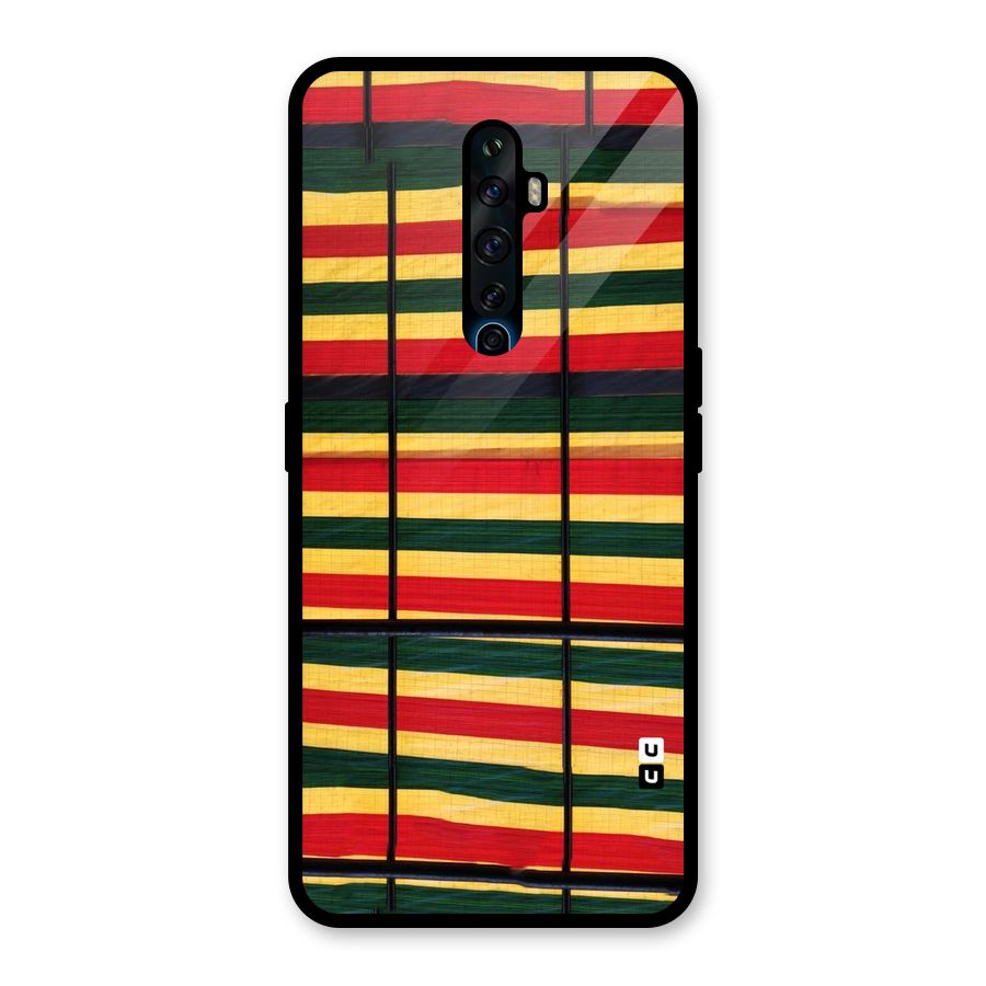 Bright Colors Lines Glass Back Case for Oppo Reno2 Z