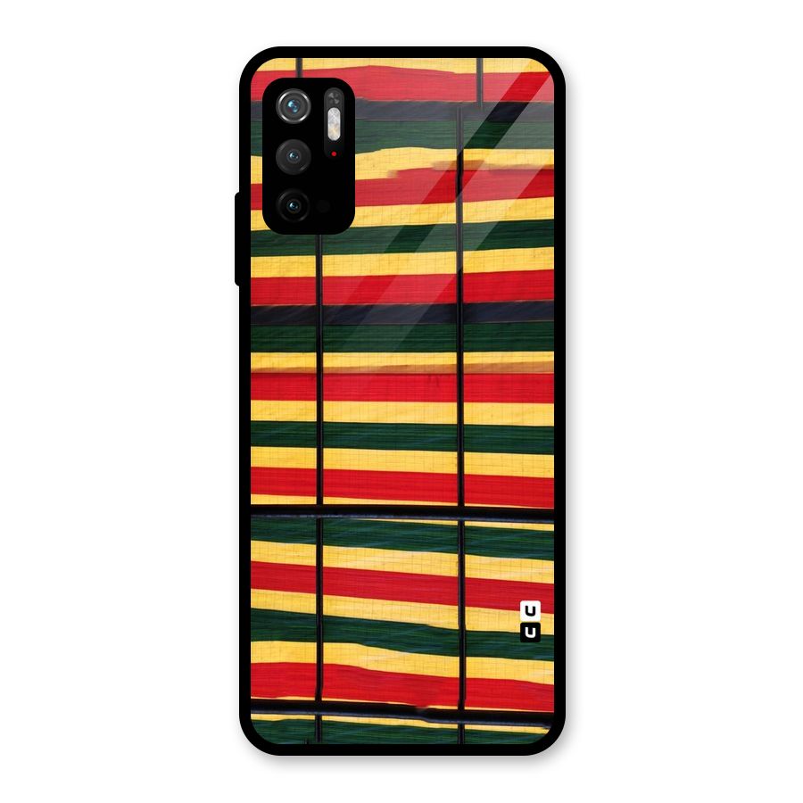 Bright Colors Lines Glass Back Case for Poco M3 Pro 5G