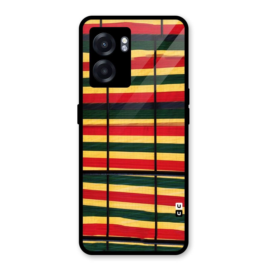 Bright Colors Lines Glass Back Case for Realme Narzo 50 5G