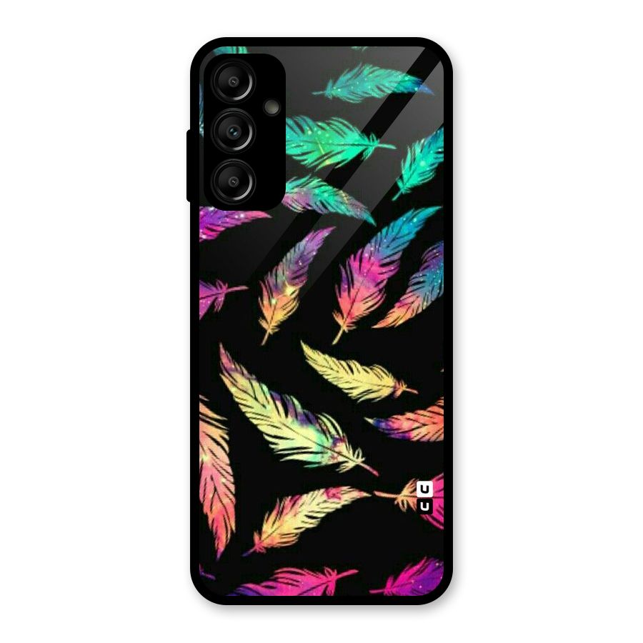Bright Feathers Glass Back Case for Galaxy A14 5G