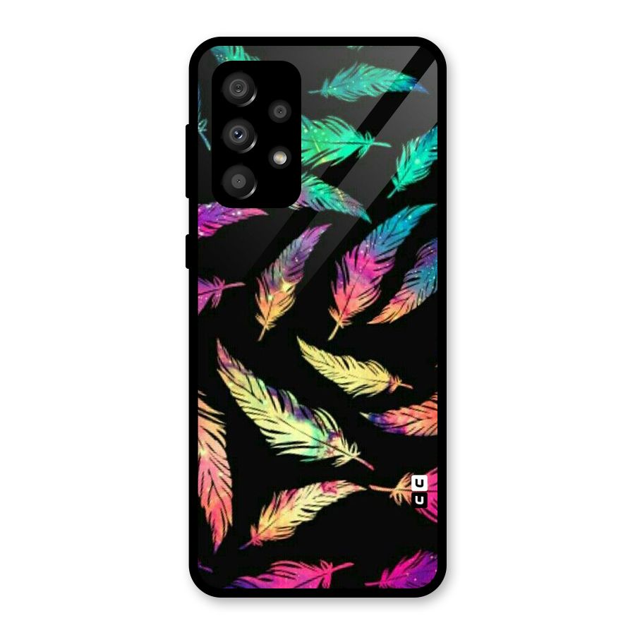 Bright Feathers Glass Back Case for Galaxy A32