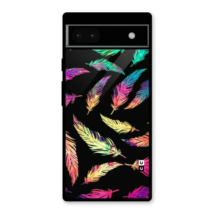Bright Feathers Glass Back Case for Google Pixel 6a