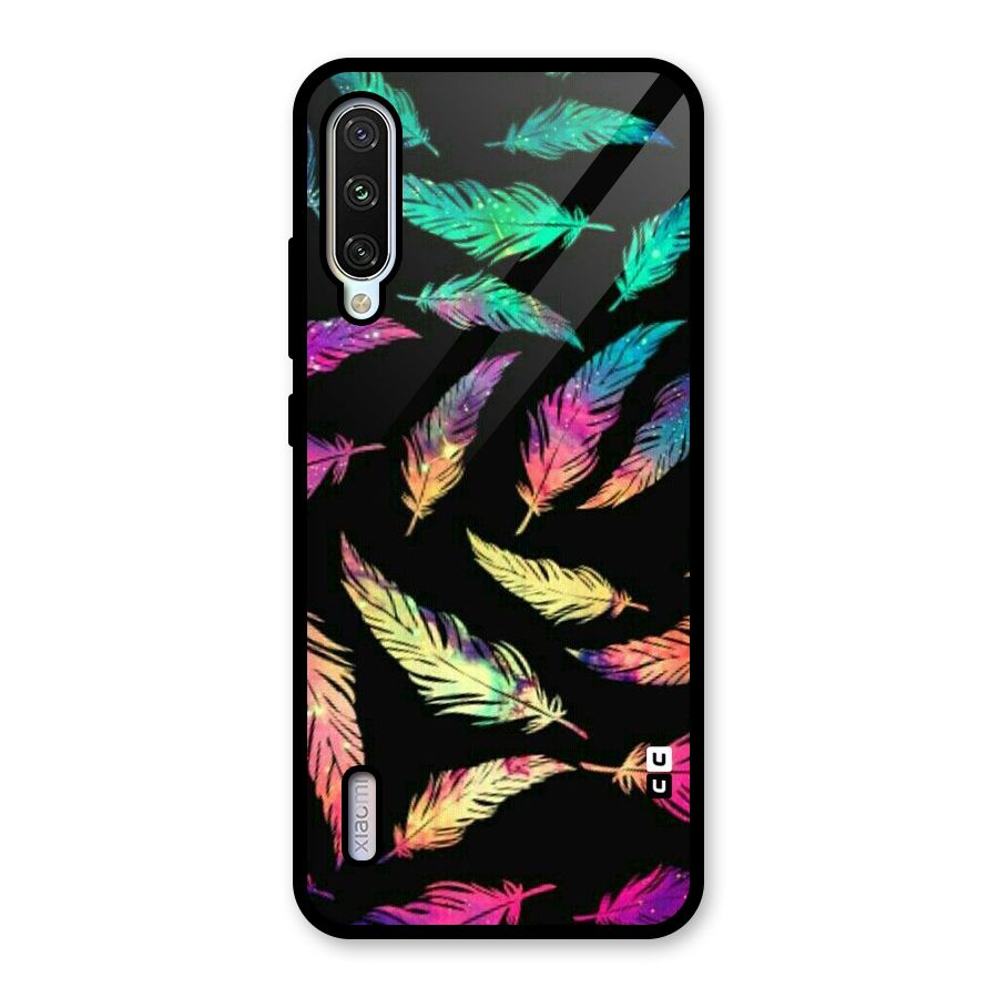 Bright Feathers Glass Back Case for Mi A3