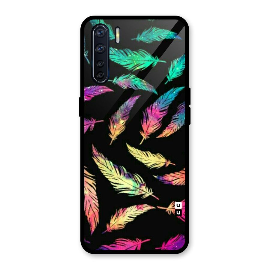 Bright Feathers Glass Back Case for Oppo F15