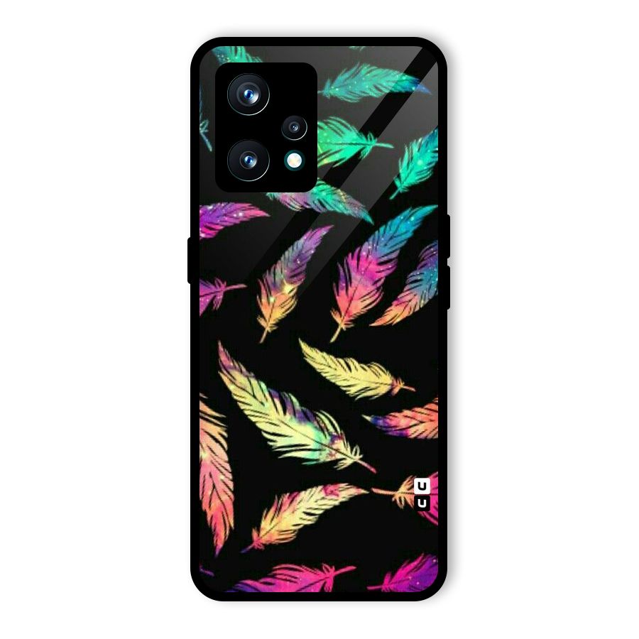 Bright Feathers Glass Back Case for Realme 9 Pro Plus 5G