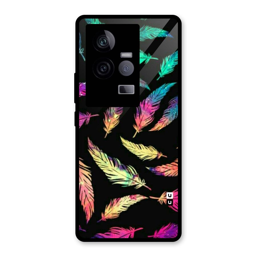 Bright Feathers Glass Back Case for Vivo iQOO 11 5G