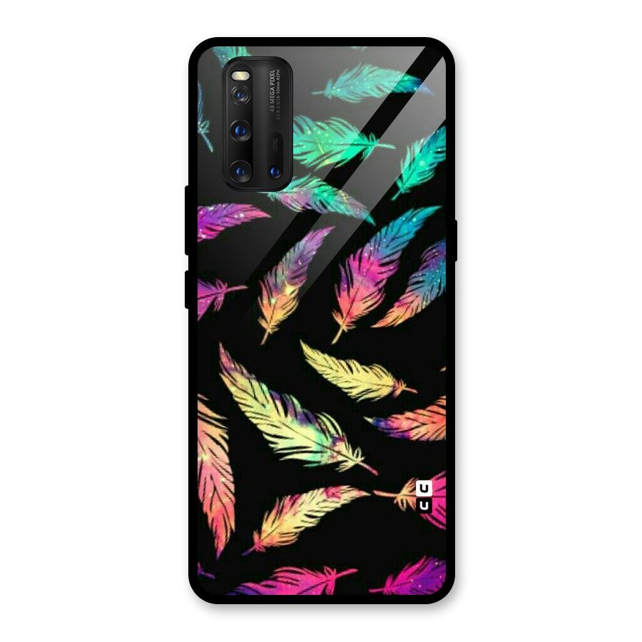 Bright Feathers Glass Back Case for Vivo iQOO 3