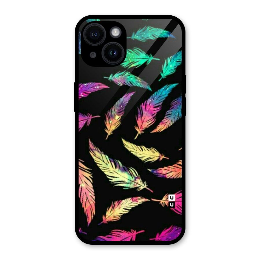 Bright Feathers Glass Back Case for iPhone 14