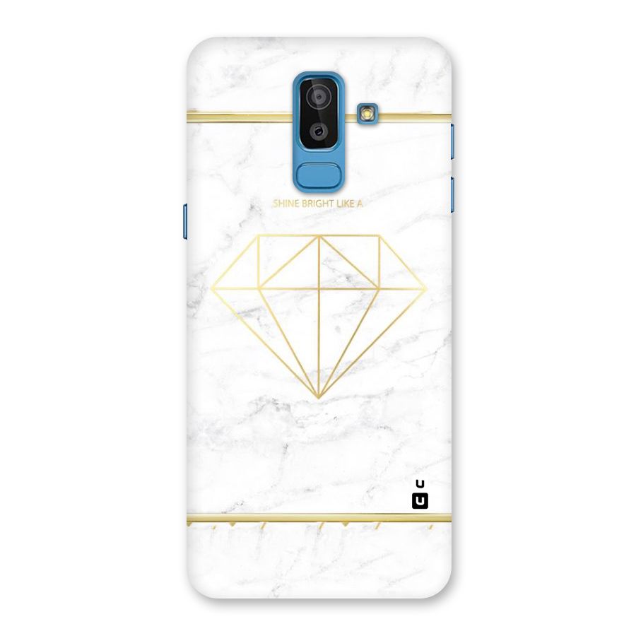 Bright Gold Diamond Back Case for Galaxy On8 (2018)