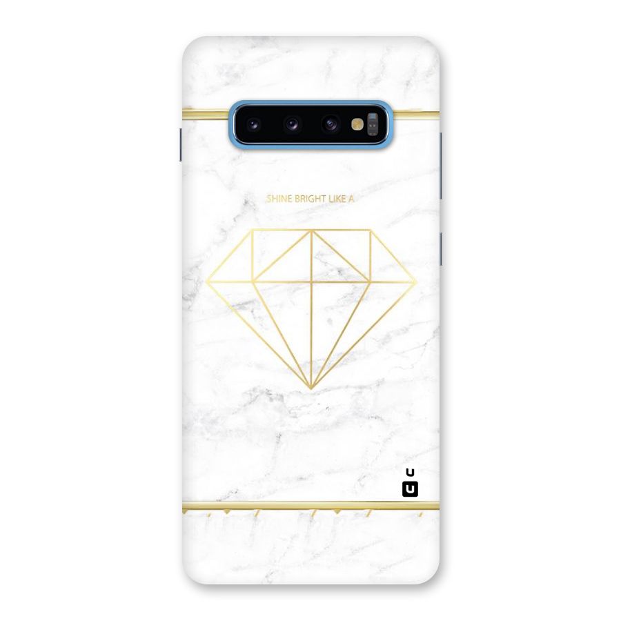 Bright Gold Diamond Back Case for Galaxy S10 Plus