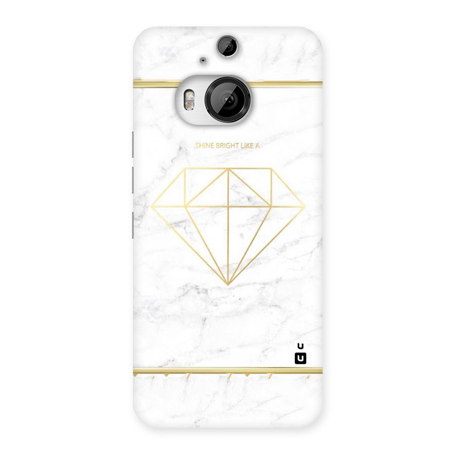 Bright Gold Diamond Back Case for HTC One M9 Plus
