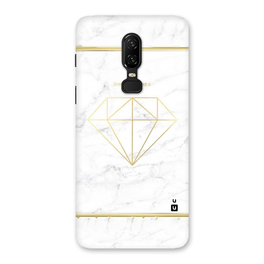 Bright Gold Diamond Back Case for OnePlus 6